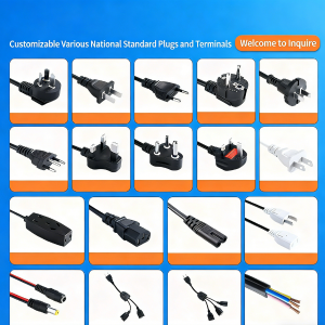 Customizable Power Cords (US/EU/UK/AU/CN Plugs)